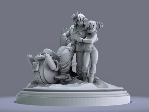Yamcha ve Bulma 3D Baskı Modeli