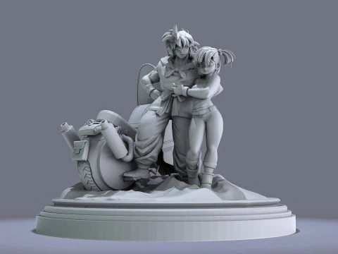 Yamcha and Bulma 3D Print Model