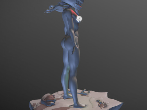 露西·艾尔芬之歌 3D 打印模型