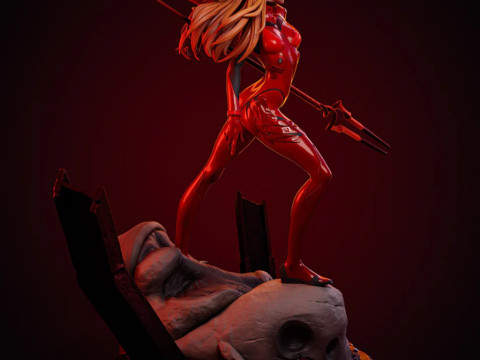 苍龙明日香·兰利 - 新世纪福音战士 3D 打印模型