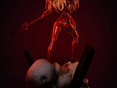 苍龙明日香·兰利 - 新世纪福音战士 3D 打印模型