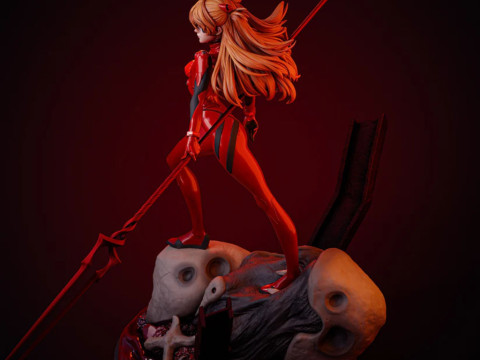 苍龙明日香·兰利 - 新世纪福音战士 3D 打印模型