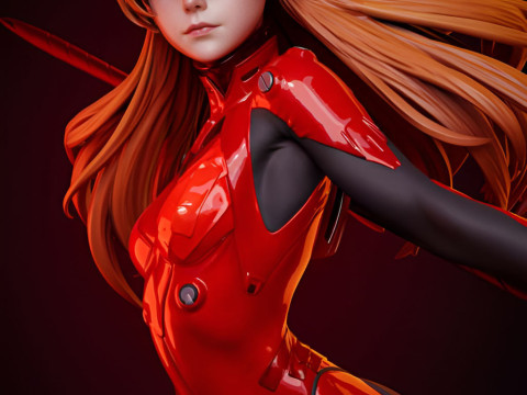 苍龙明日香·兰利 - 新世纪福音战士 3D 打印模型