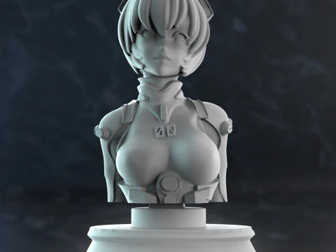 Busto di Rei Ayanami Modello di stampa 3D