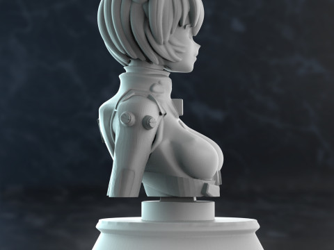 Rei Ayanami Bust 3D Print Model