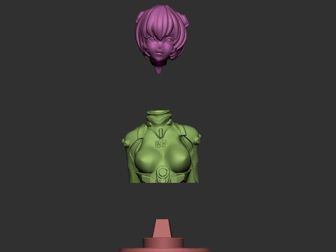 Rei Ayanami Bust 3D Print Model