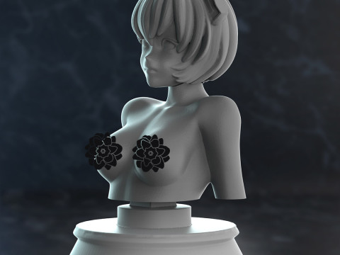 Rei Ayanami Bust 3D Print Model