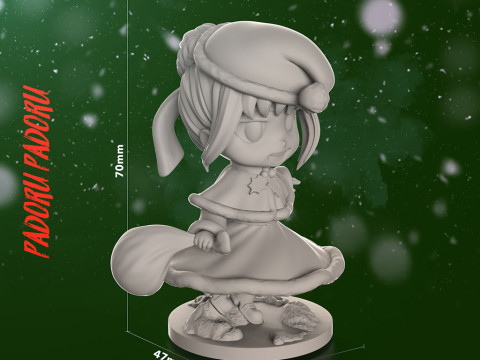 Chibi Padoru Padoru Model Cetak 3D