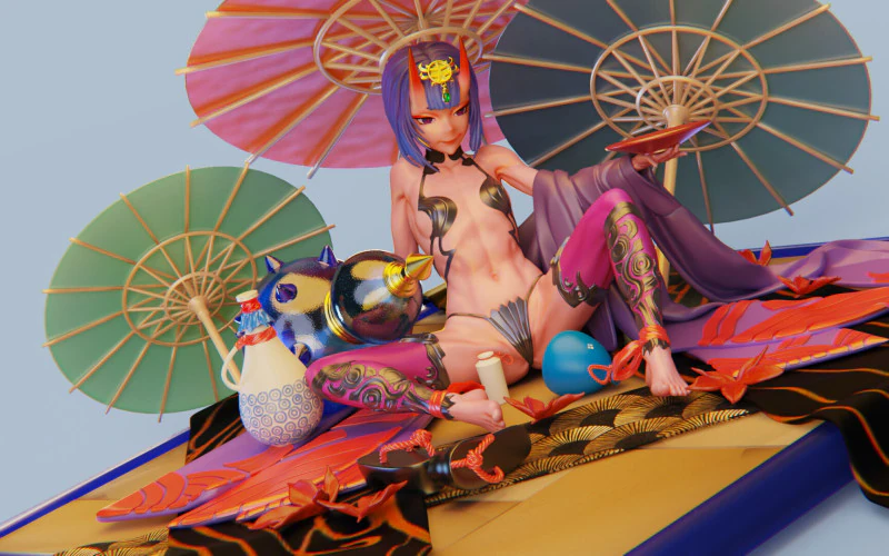 Shuten Douji 3D Print Model .c4d .max .obj .3ds .fbx .stl .blend 