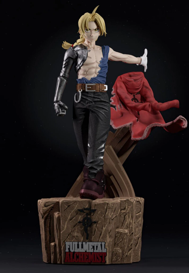 Edward Elric Fullmetal Alchemist 3D Print Model .c4d .max .obj .3ds .fbx .stl .blend