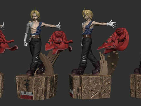 Edward Elric Fullmetal Alchemist 3D Print Model
