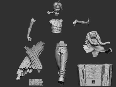 Edward Elric Fullmetal Alchemist 3D Print Model