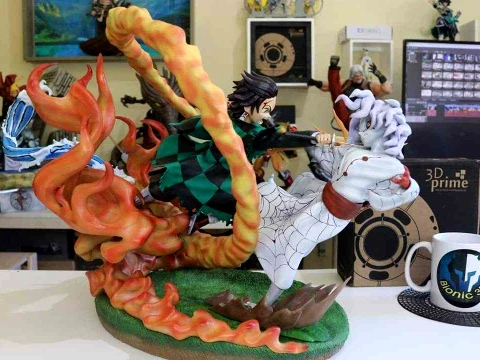 Tanjiro vs Rui 3D Print Model