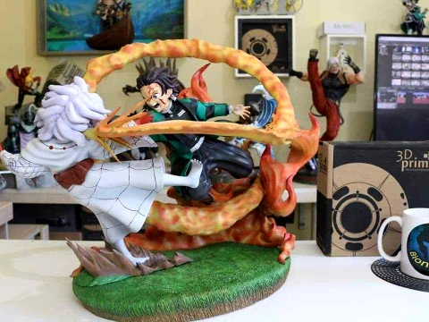 Tanjiro vs Rui 3D Print Model