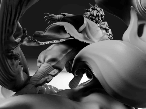 Tanjiro vs Rui 3D Print Model