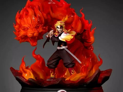 Kyojuro Rengoku Tueur de D&eacute;mons Modèles 3D en vedette