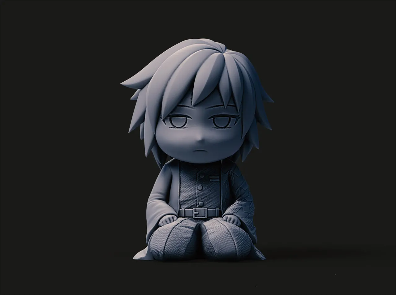 Tomioka Demon Slayer 3D Print Model .c4d .max .obj .3ds .fbx .stl .blend 