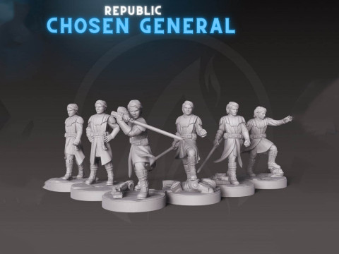 Chosen General 3D Figuries Ready To Print 3D 프린트 모델