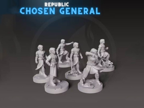 Chosen General 3D Figuries Ready To Print Model Cetak 3D