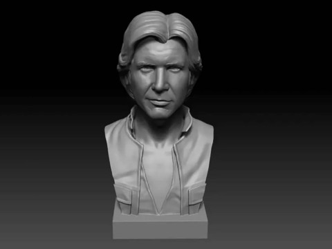 Han Solo Bust 3D Figuries Ready To Print Model do druku 3D