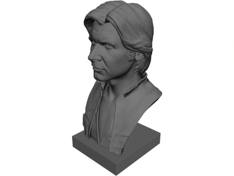 Han Solo Bust 3D Figuries Ready To Print Model do druku 3D