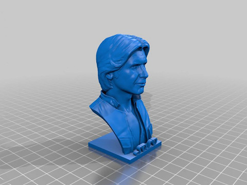 Han Solo Bust 3D Figuries Ready To Print Model do druku 3D