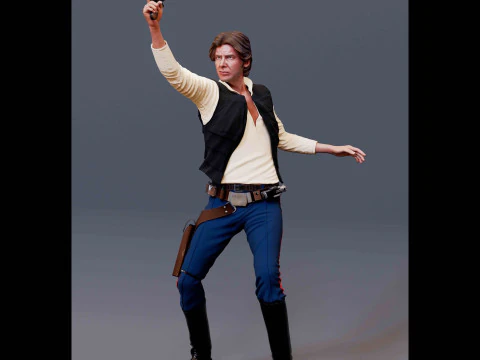 Han Solo 3D Figuries Ready To Print 3D Print Model