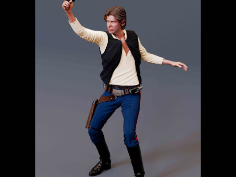 Han Solo 3D Figuries Ready To Print Modelo de impresión 3D