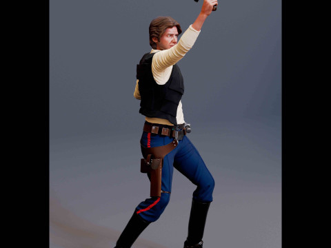 Han Solo 3D Figuries Ready To Print Modelo de impresión 3D