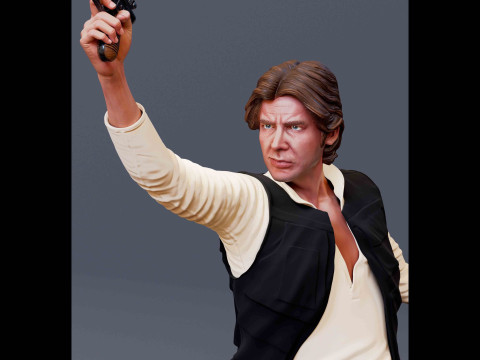 Han Solo 3D Figuries Ready To Print Modelo de impresión 3D