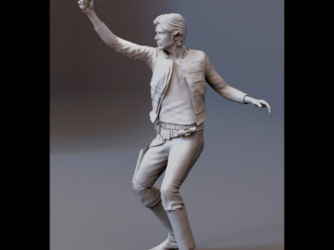 Han Solo 3D Figuries Ready To Print Modelo de impresión 3D