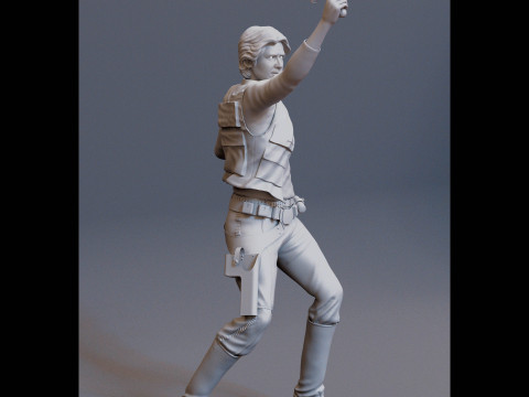 Han Solo 3D Figuries Ready To Print Modelo de impresión 3D