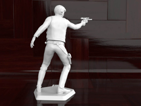 Han Solo Tutus 3D Figuries Ready To Print 3D Baskı Modeli