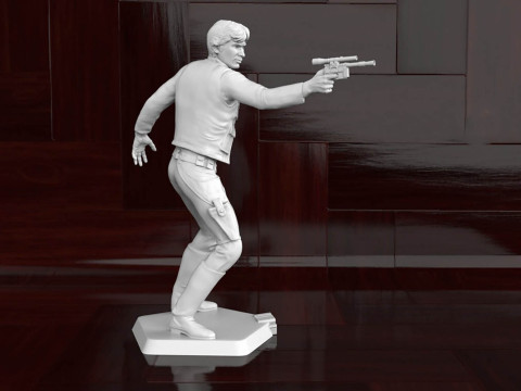 Han Solo Tutus 3D Figuries Ready To Print 3D Baskı Modeli