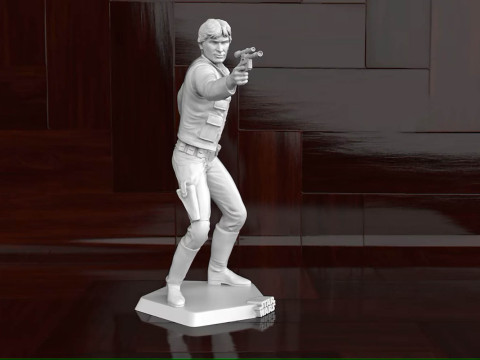 Han Solo Tutus 3D Figuries Ready To Print 3D Baskı Modeli