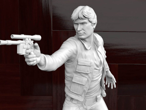 Han Solo Tutus 3D Figuries Ready To Print 3D Baskı Modeli