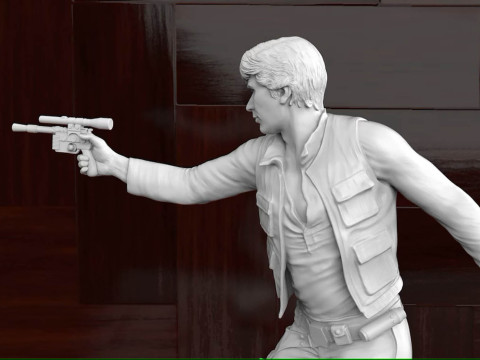 Han Solo Tutus 3D Figuries Ready To Print 3D Baskı Modeli