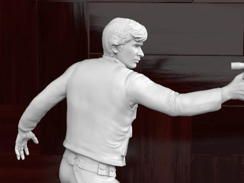 Han Solo Tutus 3D Figuries Ready To Print 3D Baskı Modeli