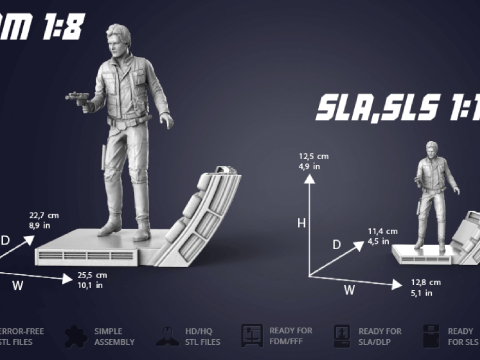 Han Solo Ready To Print Modelo de impresión 3D