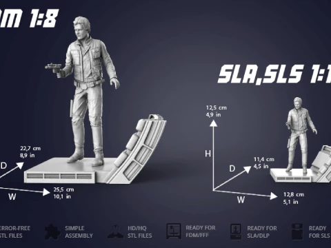 Han Solo Ready To Print 3D Print Model