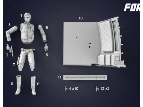 Han Solo Ready To Print 3D Print Model
