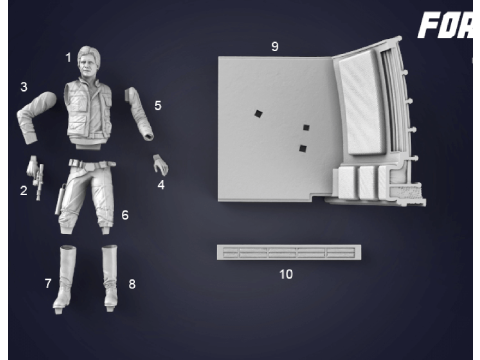 Han Solo Ready To Print Modelo de impresión 3D