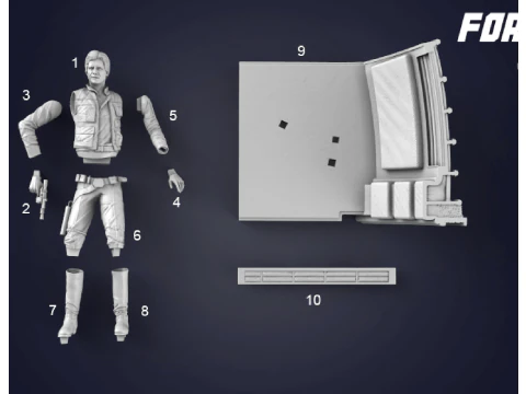Han Solo Ready To Print 3D Print Model