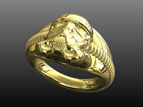 Imprial Storm Trooper Ring Ready To Print 3D Baskı Modeli