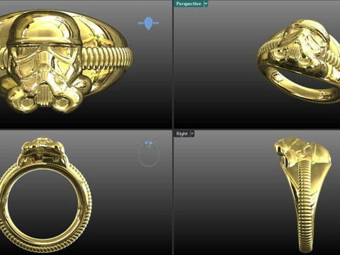 Imprial Storm Trooper Ring Ready To Print 3D Baskı Modeli