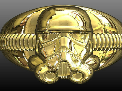 Imprial Storm Trooper Ring Ready To Print 3D Baskı Modeli