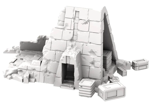 古代遺跡倉庫 3Dプリントモデル