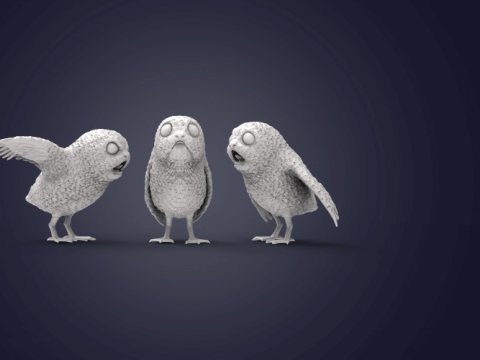 Porg 3D Figuries Ready To Print 3D Print Model