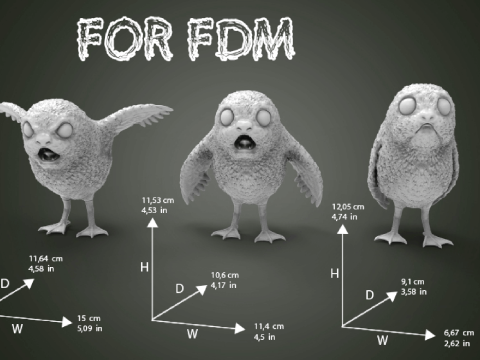 Porg 3D Figuries Ready To Print 3D Print Model