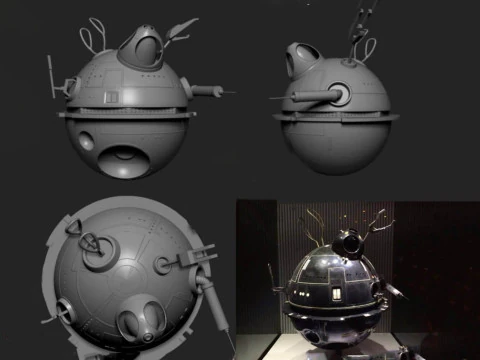 Ondervragingsdroid klaar om af te drukken 3D printmodel